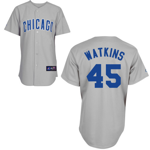 Logan Watkins #45 Youth Baseball Jersey-Chicago Cubs Authentic Road Gray MLB Jersey